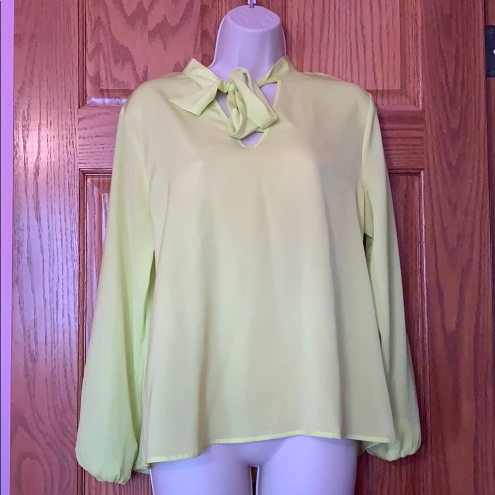 Neon green blouse